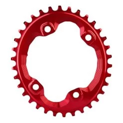 Absolute Black Corona AbsoluteBLACK Ovale Per Shimano XT M8000/MT700 Assymetrical Rosso