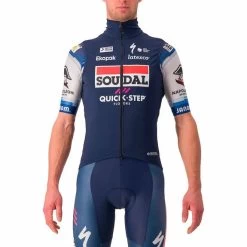 Castelli Gilet A Vento Soudal Quick-Step 2023 Perfetto RoS 2 Rosso Corsa Blu