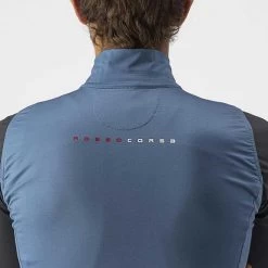 Gilet Castelli Pro Thermal Rosso Corsa Blu Acciaio -Negozio Di Biciclette ca 4520513 473 004