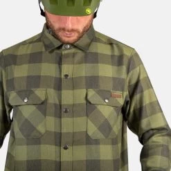 Camicia Endura Hummvee Manica Lunga Verde Bottiglia -Negozio Di Biciclette en e3225bo 003