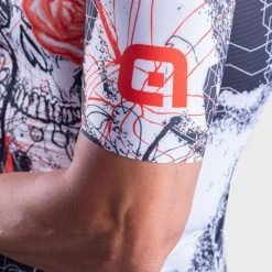 ALE Maglia Alé PRR Skull Manica Corta Bianco Nero Rosso -Negozio Di Biciclette l21086400 5