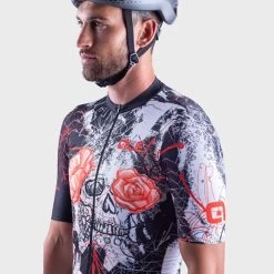 ALE Maglia Alé PRR Skull Manica Corta Bianco Nero Rosso -Negozio Di Biciclette l21086400 6