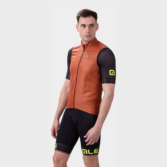 ALE Gilet A Vento Alé Guscio Vento 2.0 Arancione Ruggine 7 ALE Gilet A Vento Alé Guscio Vento 2.0 Arancione Ruggine - immagine 5