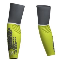 Manicotti Compressport ArmForce Ultralight Verde Lime Grigio
