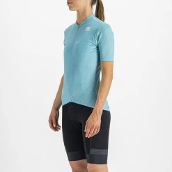 Maglia Sportful Flare Manica Corta Azzurro Donna -Negozio Di Biciclette sf 1121056 462 003