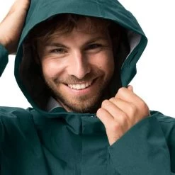 Giacca Sottile Impermeabile Vaude Yaras II Verde Azzurrino -Negozio Di Biciclette vu 43245 371 006